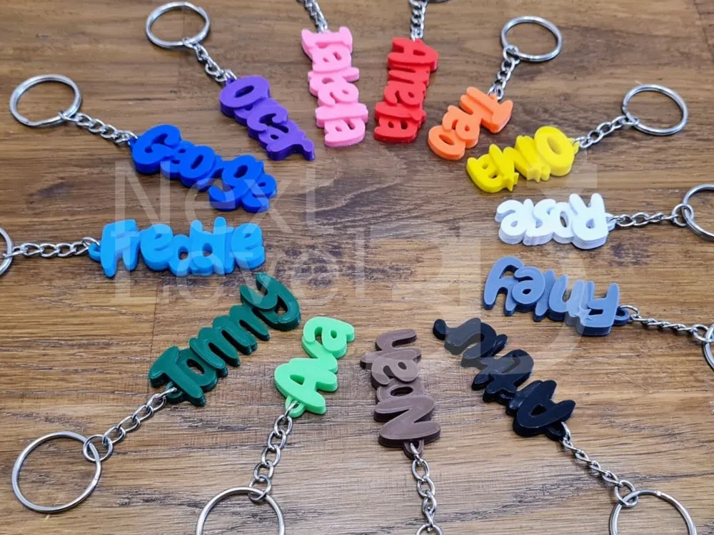 3d printed custom name keychain